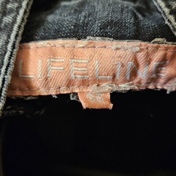 Lifeline Quiet Luxury Design Pocket Denim Blue Jean Jacket Size 36 (M) - Picture 12 of 15